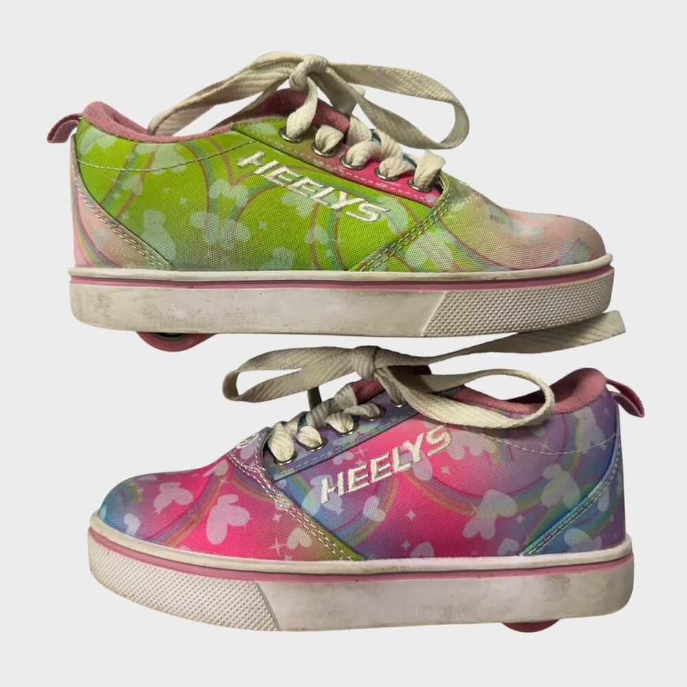 Heelys Child Size 13 Pink Green Girls Shoes
